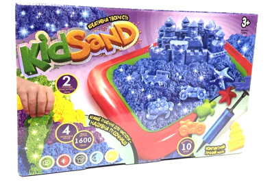 Набір креативної творчості "Кінетичний пісок"KidSand" 1600г+пісочниця KS-02-01U DANKO