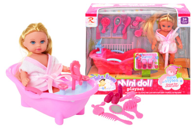 Лялька "Mini doll" з ванною в коробці 8232 р.25*10*19,5см.