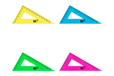 Трикутник Yes прямокутний флуоресцентний 11 см 370305