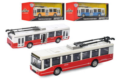 Тролейбус AS-2923 Авто Світ, металевий, інерція 16 см, 3 кольори, 19-7,5-5 см