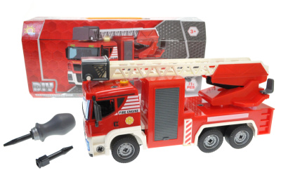 Пожежна машина конструктор озвучена зі світлом, в коробці 3201-8 р.37*10,5*16,7см