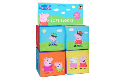 Іграшка м’яконабивна "Набір кубиків Свинка Пеппа" 4 штуки МС 080602-01