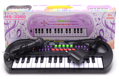 Піаніно з мікрофоном і зарядкою, в коробці HS3260A р.43,5*16,5*5,5 см
