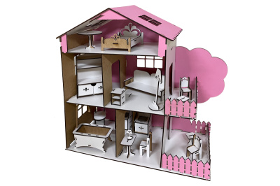Ляльковий будиночок «TREE HOUSE» Рожевий 49*21*50 см