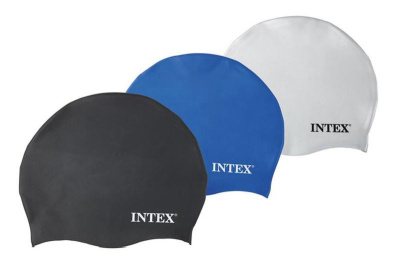 Шапочка для плавання INTEX силікон, 8+, 3 кольори, 55991 20см