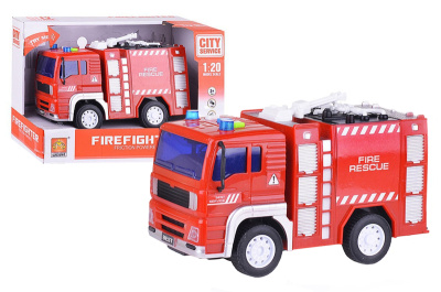 Пожежна машина інерційна, озвучена, зі світлом, в коробці WY551A р.24*12*15,5см