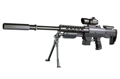 Снайперська гвинтівка на пульках, з лазером, в коробці 915++ р.81*19см
