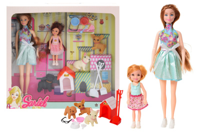 Лялька "Sariel" з дитиною та домашніми улюбленцями в коробці 7726-A2 р.36,5*7*33,5см