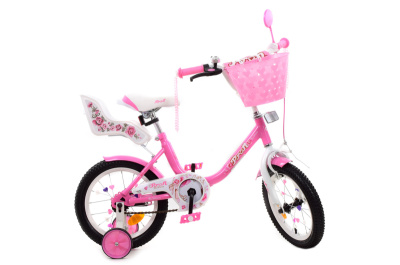 Велосипед Профі 14 "Ballerina Y1481-1K" розовий плюс сидіння для ляльок 2021