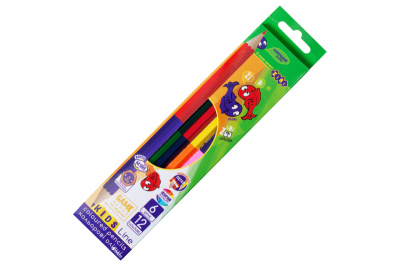 Кольорові олівці Double, 6 шт. (12 кольорів), KIDS LINE/ZB.2462