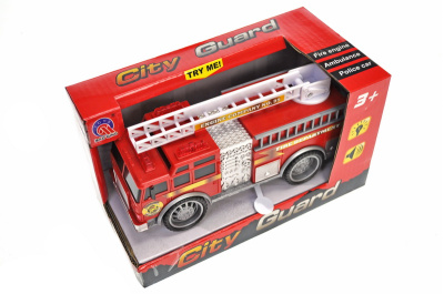 Пожежна машина інерційна, озвучена, зі світлом, в коробці MQ811B р.20,3*10,5*10,5см