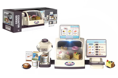 Набір "Кафе" MW1182/1183 2 види, батарейки, світло-звук, касовий апарат, кавомашина, холодильник, п