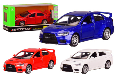 Машина металева 4335 "Автопром", 1: 41 Mitsubishi-lancer-evolution, 3 кольори, відкр. двери, в кор. 14,5 * 6,5 * 7см