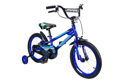 Велосипед дитячий 2-х колісний 16'' 211607 Like2bike Rider, синій, рама сталь, з дзвінком, ручні гальма