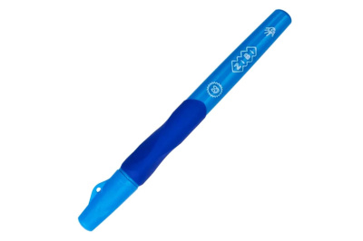 Ручка кулькова для правші з гумовим грипом, синій, дисплей 18 шт, (продається упаковкою)/ZB.2000-01