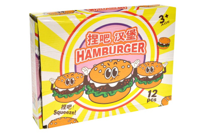 Сквіш "Гамбургер" в блоці 12шт SL884 р.30*22*6,5см