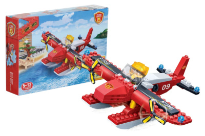Конструктор "Пожежники" 7109 (125 елм.) Пожежний літак / Banbao
