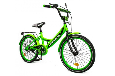 Велосипед дитячий 2-х колісний "20'' 212005 Like2bike Sky, салатовий, рама сталь, з дзвінком, ручні гальма		
