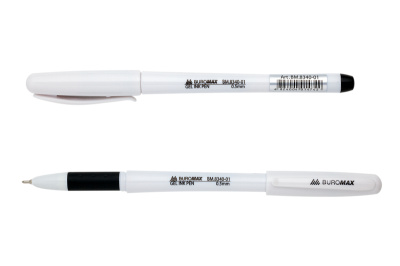 Ручка гелева SYMPHONY, 0,5 мм, гум. грип, чорні чорнила (продається упаковками, 12 шт), BM.8340-01